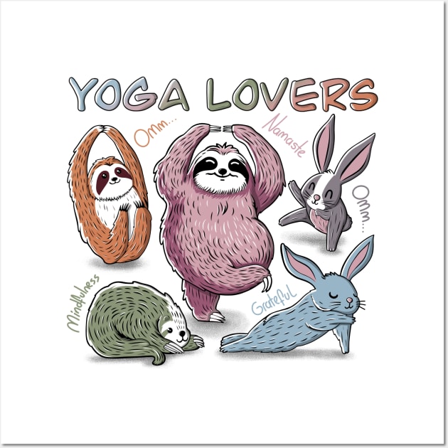 Yoga Lover Animals Wall Art by ilhnklv